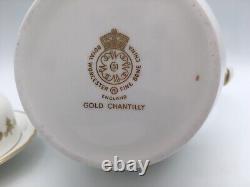 Royal Worcester Chantilly Gold Coffee Pot Set