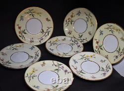 Royal Worcester Chevy Chase Yellow Cream Soup Bowls & Saucers Set of 14