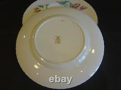 Royal Worcester China Meadowsweet Set of 4 Dinner Plates Lavender Flowers