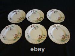 Royal Worcester China Meadowsweet Set of 6 Bread Plates Lavender Flowers