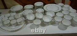 Royal Worcester China Silver Chantilly 1963 Over 80 Pieces China Set, Some Bnip