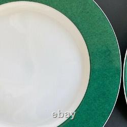 Royal Worcester Colours charger green set 4 service plate 12 band