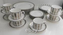 Royal Worcester DAVENHAM Platinum China Set 5-Pc Place Settings for 7