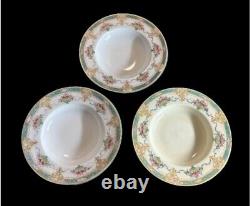 Royal Worcester Dinner Bowls Hand Painted Raised Enamel 1926 England? Lot Of 3