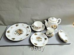 Royal Worcester Dorchester Hotel China Teapot Tea Set Plate