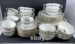 Royal Worcester ENGADINE Fluted Dinner/Salad/Cream Soup/Teacup/ -Service/8-48 Pc