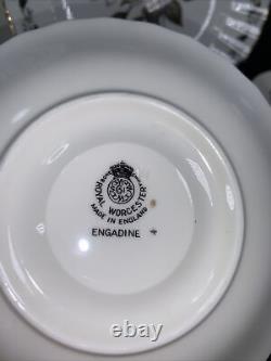 Royal Worcester ENGADINE Fluted Dinner/Salad/Cream Soup/Teacup/ -Service/8-48 Pc