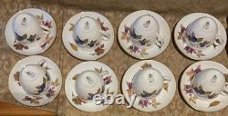 Royal Worcester EVESHAM GOLD Tea Cup & Saucer Set Lot Of 8 (16 Pieces) Vintage