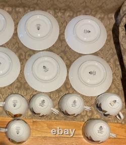 Royal Worcester EVESHAM GOLD Tea Cup & Saucer Set Lot Of 8 (16 Pieces) Vintage