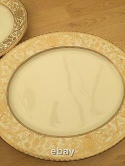 Royal Worcester Embassy White Gold Plate Platter Set