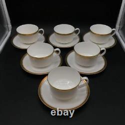 Royal Worcester Empire 12 Piece Lot 6 Tea Cup & Saucer Sets Lot Ch7043