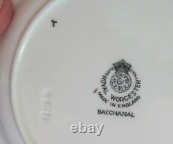 Royal Worcester England Baccanal Set of 10 Bread Plates Grapevine 6 1/4