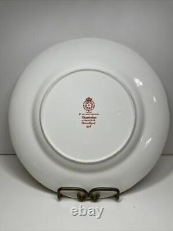 Royal Worcester England Chamberlain Orange Dinner Plates Bone China (set of 5)