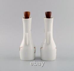Royal Worcester, England. Evesham oil / vinegar set in porcelain