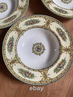 Royal Worcester England Marjorie Eight Rimmed Soup Bowls Free Ship