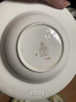 Royal Worcester England Marjorie Eight Rimmed Soup Bowls Free Ship