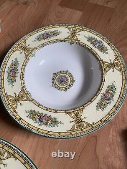 Royal Worcester England Marjorie Eight Rimmed Soup Bowls Free Ship