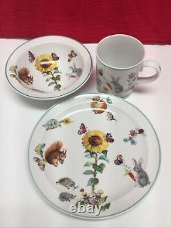 Royal Worcester England Porcelain 1970 A Skippety Tale Childs Set Bowl Plate