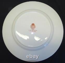 Royal Worcester England Royal Garden Set of 6 Dinner Plates 10 5/8 Bone China