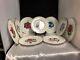 Royal Worcester England Set Of 10 Floral Hand Painted Dinner/cabinet Plates