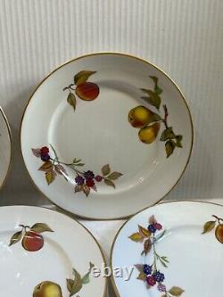 Royal Worcester Evesham 8.25 Plates Porcelain Set Of 7