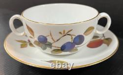 Royal Worcester Evesham Cream Soup Bowl And Underplate Set Of 4