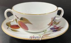 Royal Worcester Evesham Cream Soup Bowl And Underplate Set Of 4
