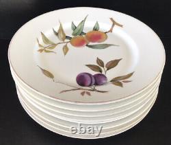 Royal Worcester Evesham Dinner Plates 10 1/4 Set Of 8 Made In England