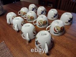 Royal Worcester Evesham Gold 12 Cup and Saucers mint condition, rarely used