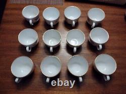 Royal Worcester Evesham Gold 12 Cup and Saucers mint condition, rarely used