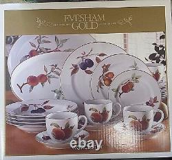 Royal Worcester Evesham Gold 26 Piece & Serving Pieces Set Made In Portugal