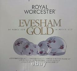 Royal Worcester Evesham Gold 26 Piece & Serving Pieces Set Made In Portugal