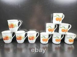 Royal Worcester Evesham Gold 6 Peach Black Currant 4 Apple Cherry Mug Set Lot