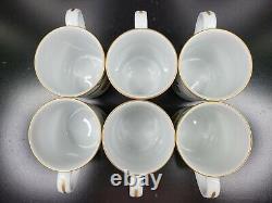 Royal Worcester Evesham Gold 6 Peach Black Currant 4 Apple Cherry Mug Set Lot