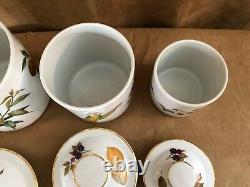 Royal Worcester Evesham Gold Canister set 3 china porcelain vintage fruit dishes