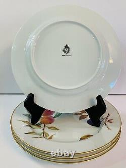 Royal Worcester Evesham Gold Dinner Plates 10 Set Of 4 White Gold Fruit Fall