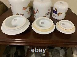 Royal Worcester Evesham Gold Porcelain Covered Canister Set 9 7.5 6' Set Of 3