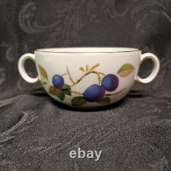 Royal Worcester Evesham Gold Set of 8 Cream Soup Bowls and Saucers