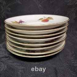 Royal Worcester Evesham Gold Set of 8 Cream Soup Bowls and Saucers