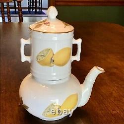 Royal Worcester Evesham Rare Stack Teapot With Drip Infuser Side Handle