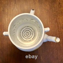 Royal Worcester Evesham Rare Stack Teapot With Drip Infuser Side Handle