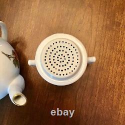 Royal Worcester Evesham Rare Stack Teapot With Drip Infuser Side Handle