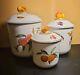 Royal Worcester Evesham Vale Porcelain Covered Canister 9 8 7' Set Of 3 EUC