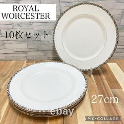 Royal Worcester Francesca Plate 27cm 10pieces set USED from JAPAN F/S