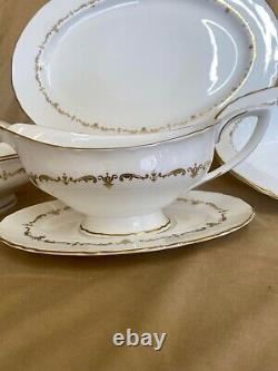 Royal Worcester Gold Chantilly 12 Place Setting. 76 Piece Stunning Set