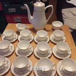 Royal Worcester Gold Chantilly (27 Piece Coffee Set Including Coffee Pot)