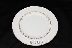 Royal Worcester Gold Chantilly Luncheon Plates England 9 Set of 12 RARE