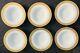 Royal Worcester Gold Encrusted C-1393 8 Rimmed Soup Bowls Set Of 6 EUC