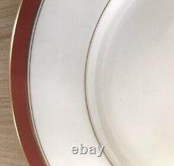 Royal Worcester HOWARD TERRACOTTA SET. 22K Gold Trim 5 pc place setting