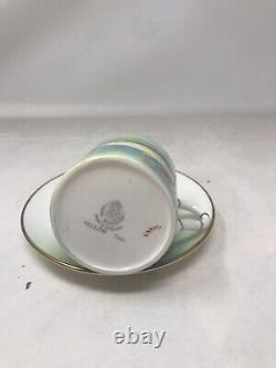 Royal Worcester Hand Painted A. Badham Tropic Fish Set 4 Cup Saucer Yellow Tail
